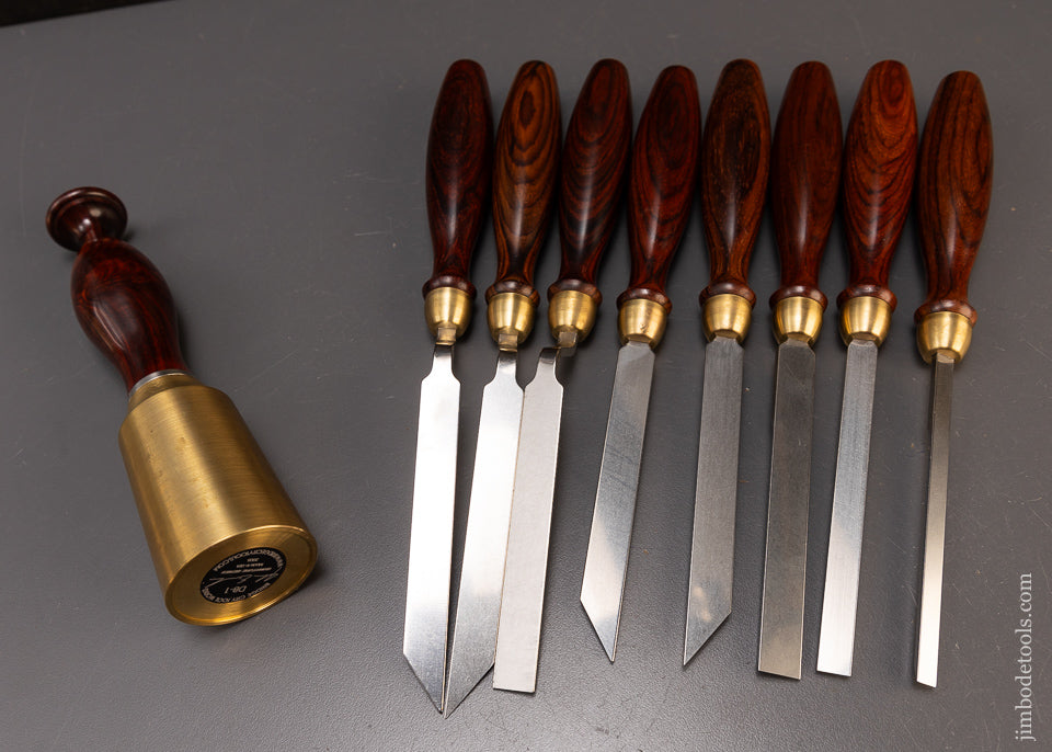 BRIDGE CITY TOOL WORKS CT-13 Nine Piece Chisel Set MINT in Original Presentation Box - 110515