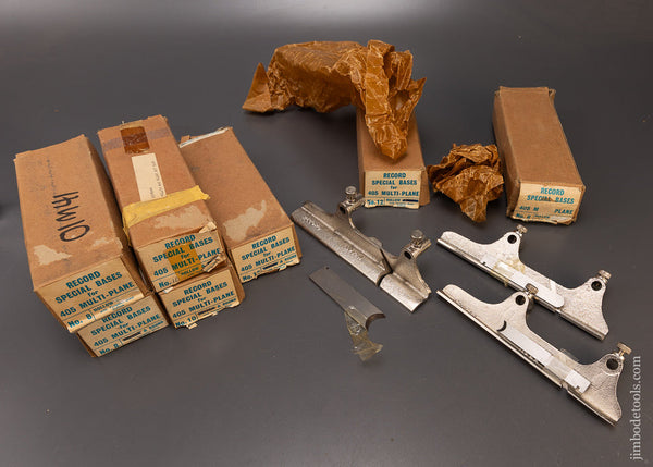 Complete Set of Hollows & Rounds Special Bases for RECORD No. 405 & STANLEY No. 45 Plow Planes Mint in Box - 110525