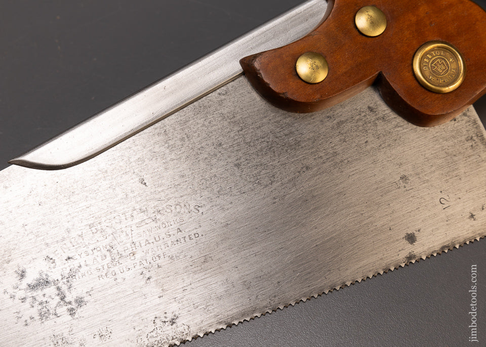 Fine DISSTON No. 8 Half Back Double Cove Saw - 110579