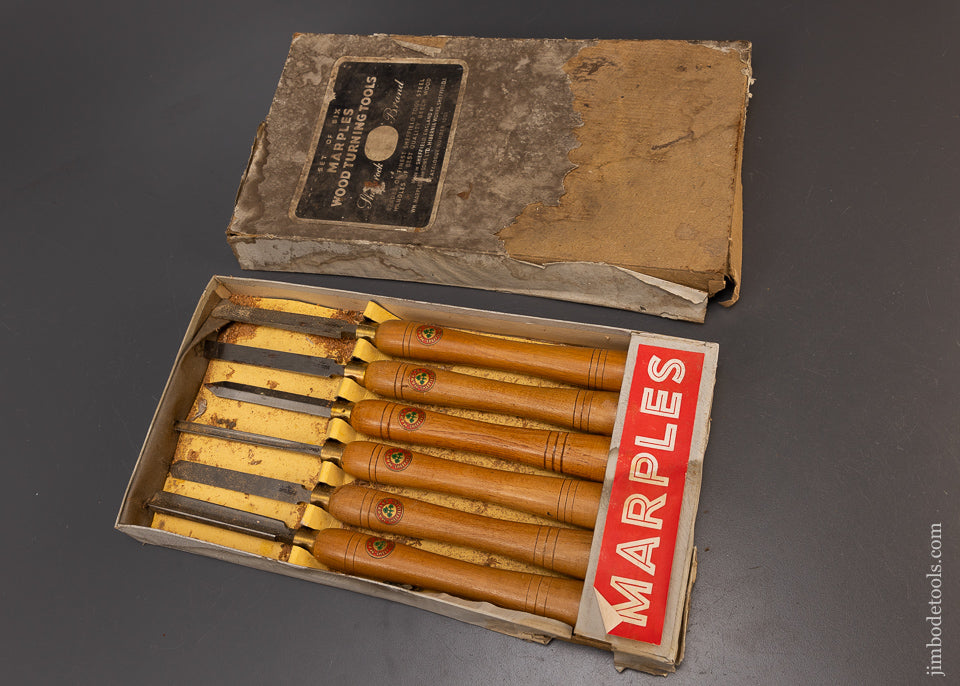 MARPLES Set of 6 Wood Turning Tools Near Mint in Box - 110589