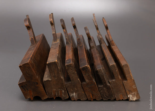 Good Working Set of 7 Side Bead Moulding Planes - 110592