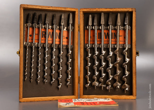 Complete Set of 13 IRWIN Auger Bits MINT in Original Box - 110643