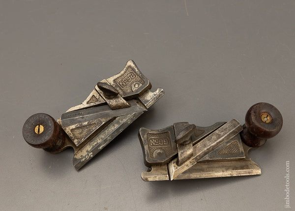 Matched Pair of STANLEY No. 98 & 99 Side Rabbet Planes with Stops - 110645