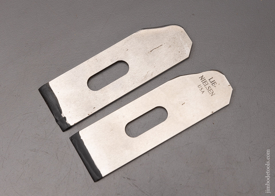 2 LIE NIELSEN No. 60 1/2 Plane Irons Altered for Palm Comfort - 110670