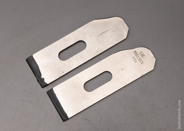 2 LIE NIELSEN No. 60 1/2 Plane Irons Altered for Palm Comfort - 110670