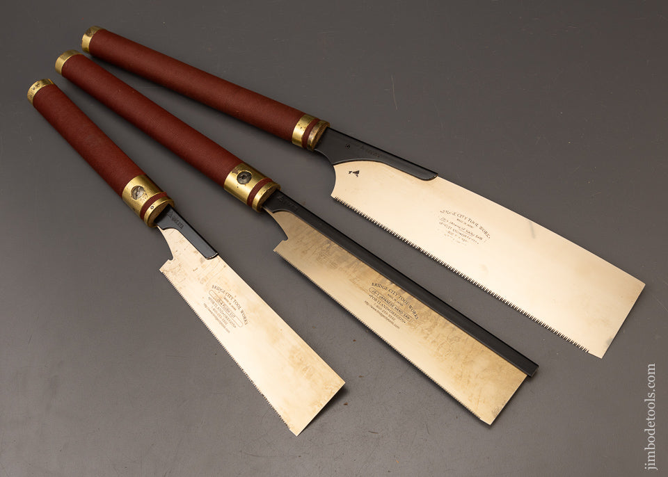 Set of 3 Unused BRIDGE CITY TOOL WORKS Japanese Saws - 110672