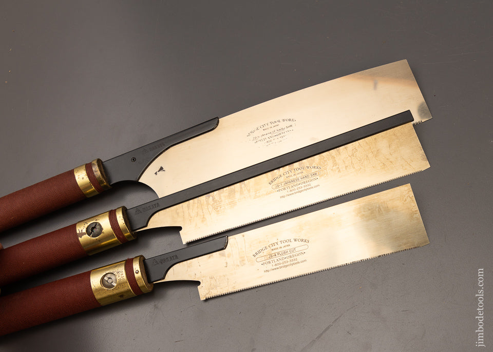 Set of 3 Unused BRIDGE CITY TOOL WORKS Japanese Saws - 110672