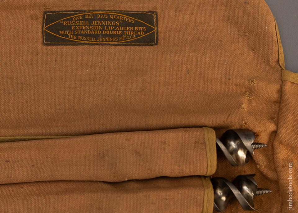 Complete Set of 13 RUSSELL JENNINGS Auger Bits in Original Roll - 110694