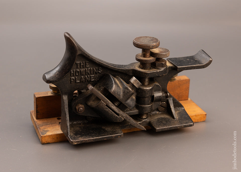 Rare HOWKINS PATENT MODEL B Plow Plane - 110715