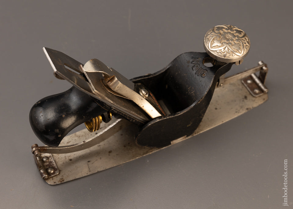 Rare Floral Cap Type 8A STANLEY No. 113 Circular Plane - 110717