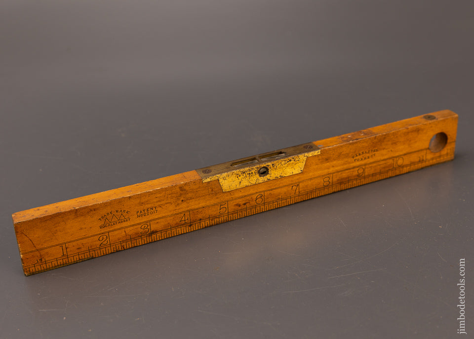 Thick, Solid Boxwood Rule with Plumb & Level HOCKLEY ABBY Fine 12 Inch - 110744