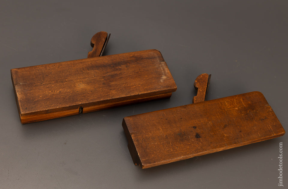 Rare Matched Pair of Fenced Table Joint Moulding Planes Marked GREENFIELD TOOL CO. & HAMMACHER SCHLEMMER - 110767