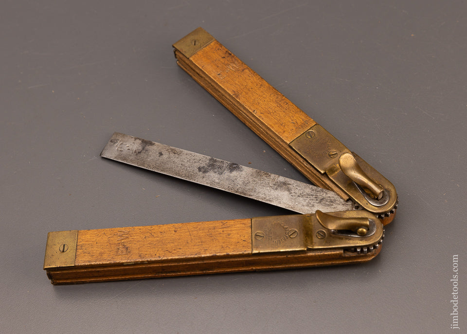 Rare 1894 LANGLAIS PATENT Angle Bisecting Bevel Square - 110768