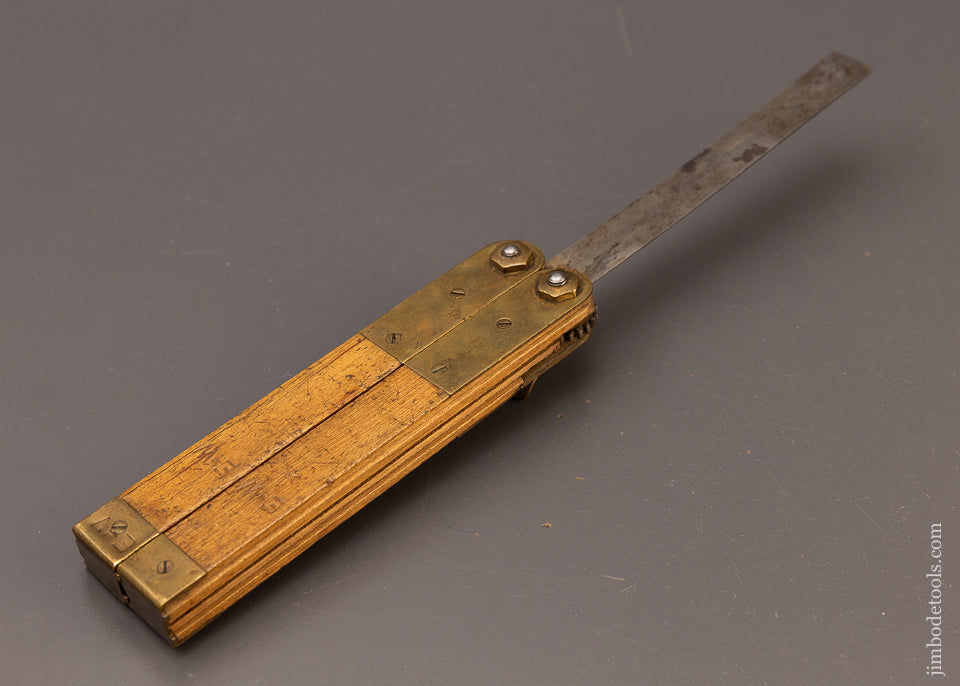 Rare 1894 LANGLAIS PATENT Angle Bisecting Bevel Square - 110768