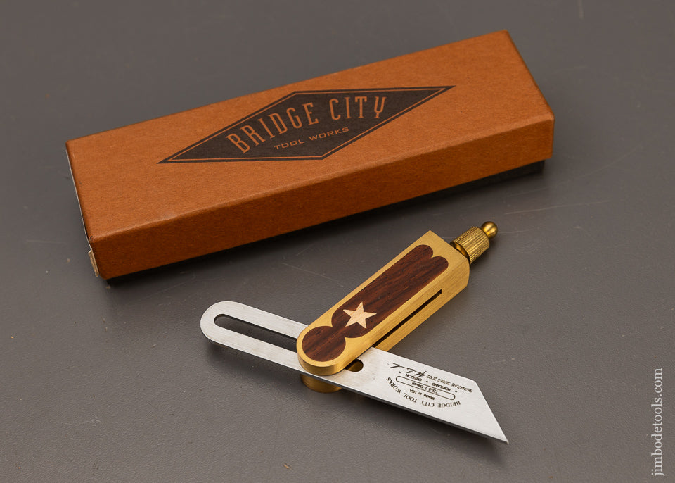 Tiny 4 Inch 2002 BRIDGE CITY TOOL WORKS TB-5 Miniature T Bevel MINT in Original Box - 110779