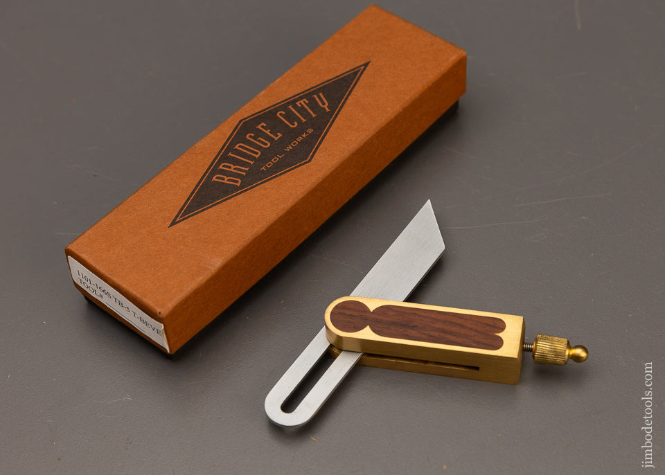 Tiny 4 Inch 2002 BRIDGE CITY TOOL WORKS TB-5 Miniature T Bevel MINT in Original Box - 110779