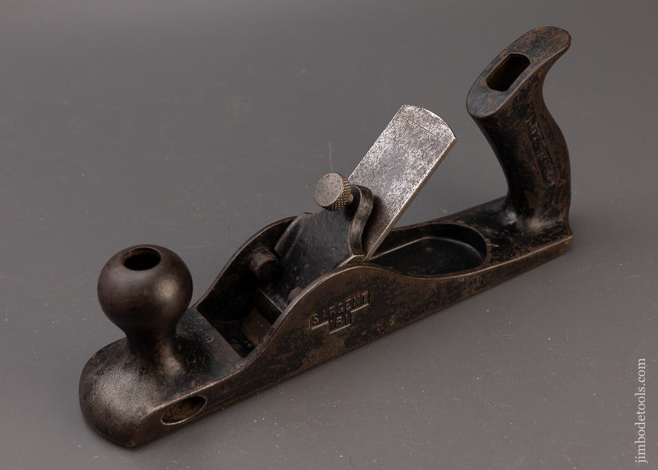 Rare SARGENT No. 161 Solid Cast Iron Scrub Plane Wide Body - 110804