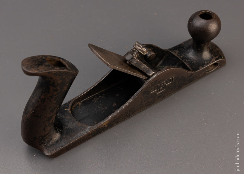 Rare SARGENT No. 161 Solid Cast Iron Scrub Plane Wide Body - 110804