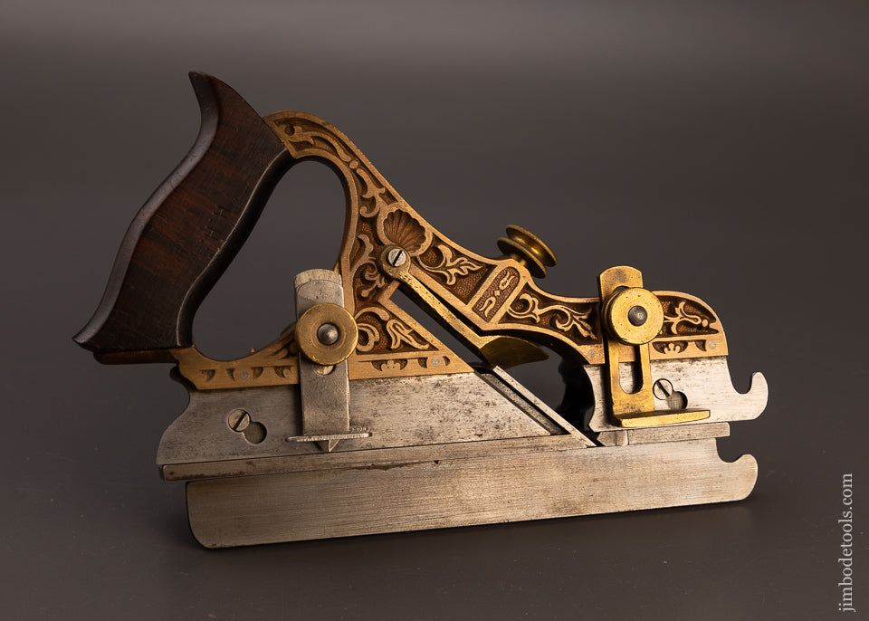 Fine Fancy Gunmetal STANLEY MILLERS  PATENT Ornate Plow & Filletster Plane - 110824