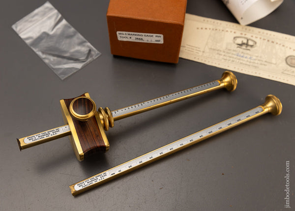 BRIDGE CITY TOOL WORKS MG-3 Rosewood Marking Gauge Mint in Box with Both Standard & Metric Beams - 110829