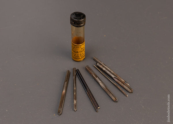 New Old Stock Set of 8 MILLERS FALLS Push Drill Bits - 110842