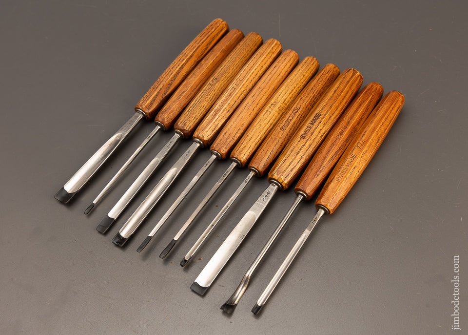 Mint Set of 10 PFEIL SWISS MADE Carving Tools Chisels Gouges - 110848