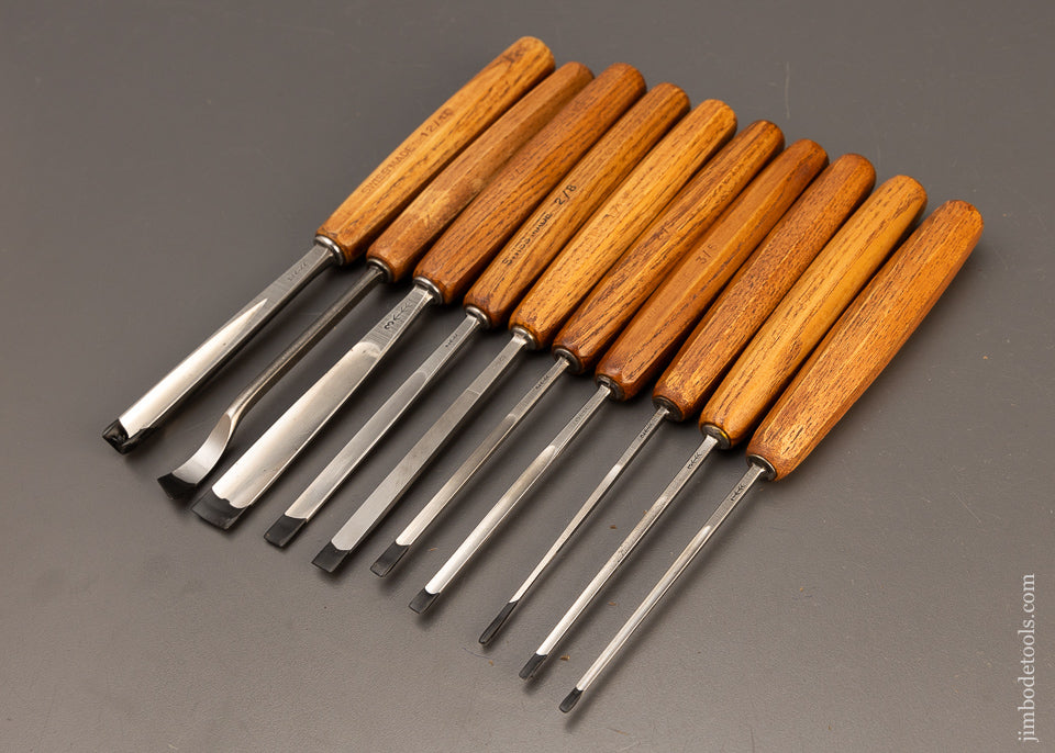 Mint Set of 10 PFEIL SWISS MADE Carving Tools Chisels Gouges - 110849