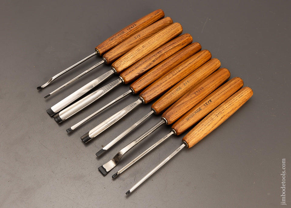Mint Set of 10 PFEIL SWISS MADE Carving Tools Chisels Gouges - 110850