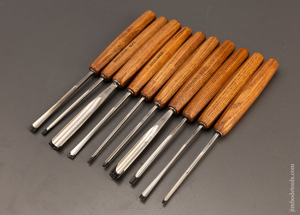 Mint Set of 10 PFEIL SWISS MADE Carving Tools Chisels Gouges - 110852