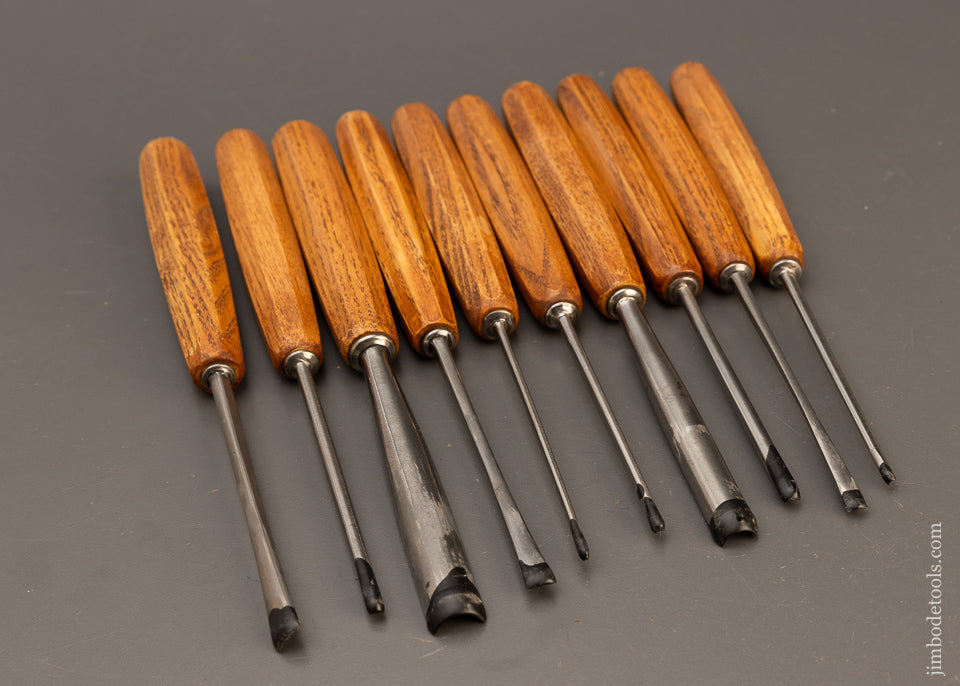 Mint Set of 10 PFEIL SWISS MADE Carving Tools Chisels Gouges - 110852