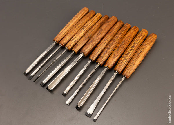Mint Set of 10 PFEIL SWISS MADE Carving Tools Chisels Gouges - 110853