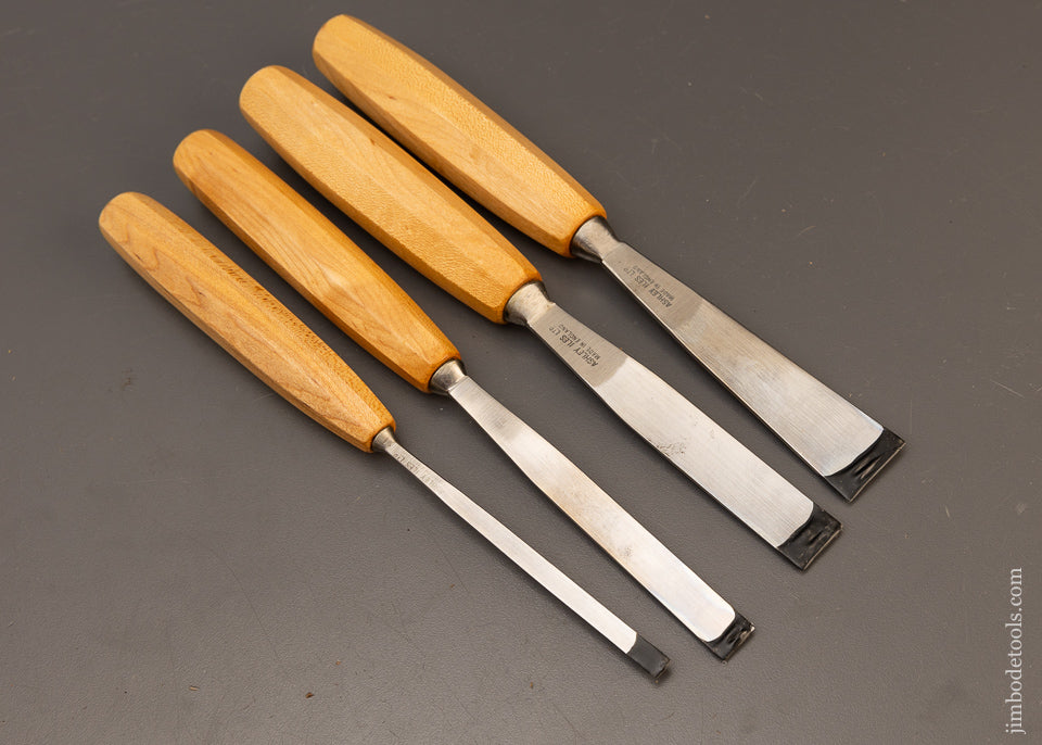 Mint Set of 4 ASHLEY ILES Carving Tools Chisels Gouges - 110855