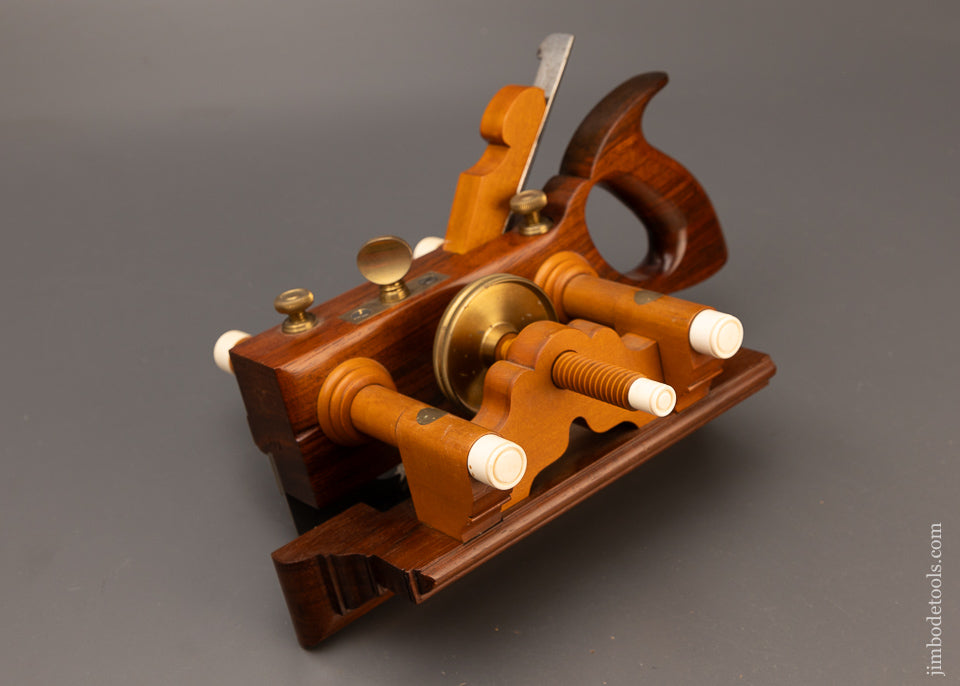 Stunning Rosewood & Boxwood SANDUSKY Center Wheel Plow Plane by JIM MOON - 110880