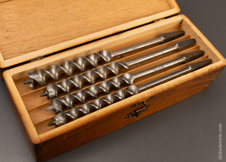 Complete Fine Set of 13 RUSSELL JENNINGS Auger Bits in Original 3 Tiered Box - 110919