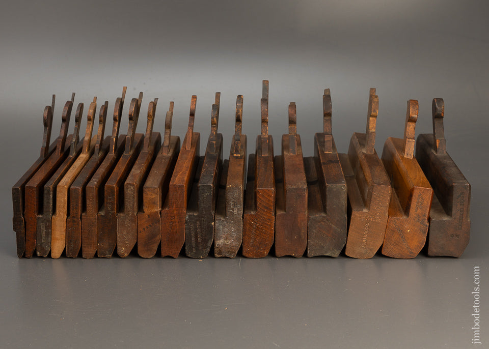 Complete Working Set of 18 Hollows & Rounds Molding Planes 2-18 EVENS - 110986