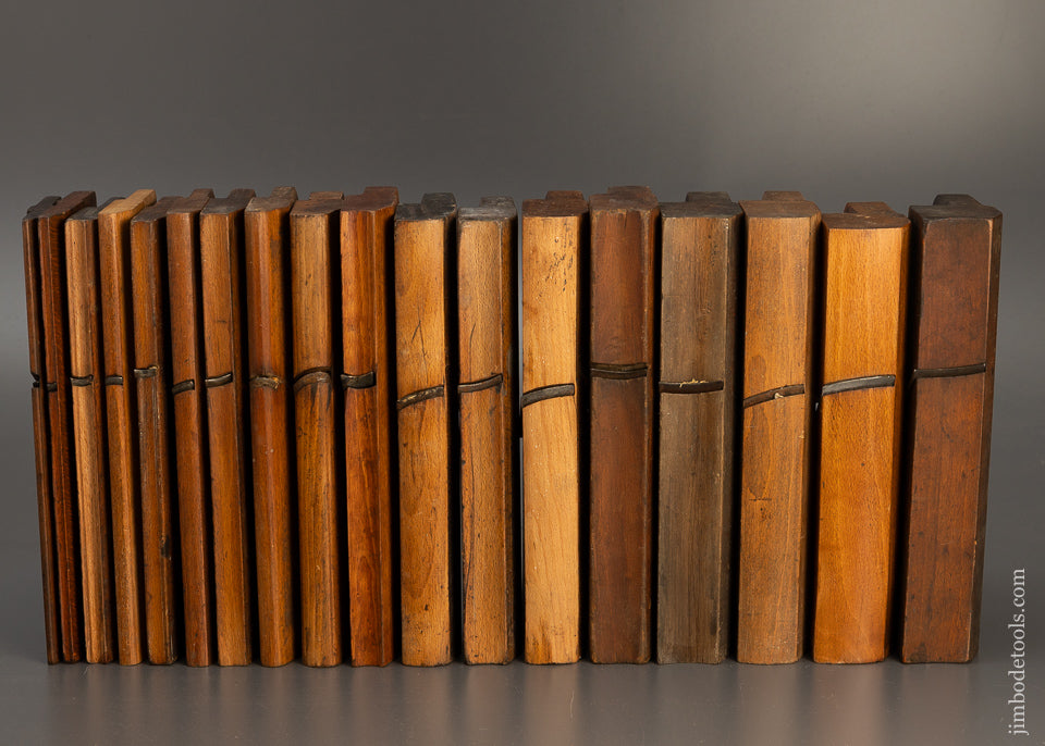 Complete Working Set of 18 Hollows & Rounds Molding Planes 2-18 EVENS - 110986