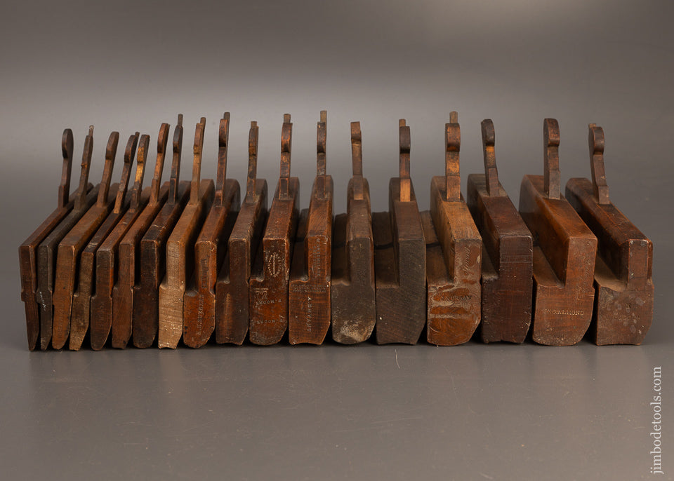 Complete Working Set of 18 Hollows & Rounds Molding Planes 2-18 EVENS - 110987