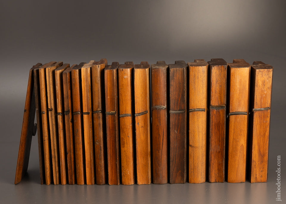 Complete Working Set of 18 Hollows & Rounds Molding Planes 2-18 EVENS - 110987