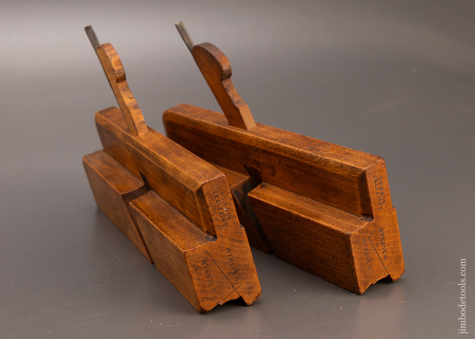 Fine Matched Pair No. 1 & 2 Sash Planes 5/8 Size GRIFFITHS NORWICH circa 1803-1958 - 111077