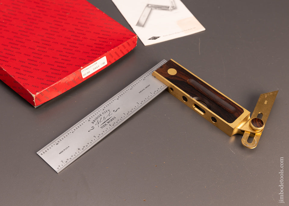 1994 BRIDGE CITY TOOL WORKS CT-2 Rosewood Squevelevel Mint in Original Box - 111089