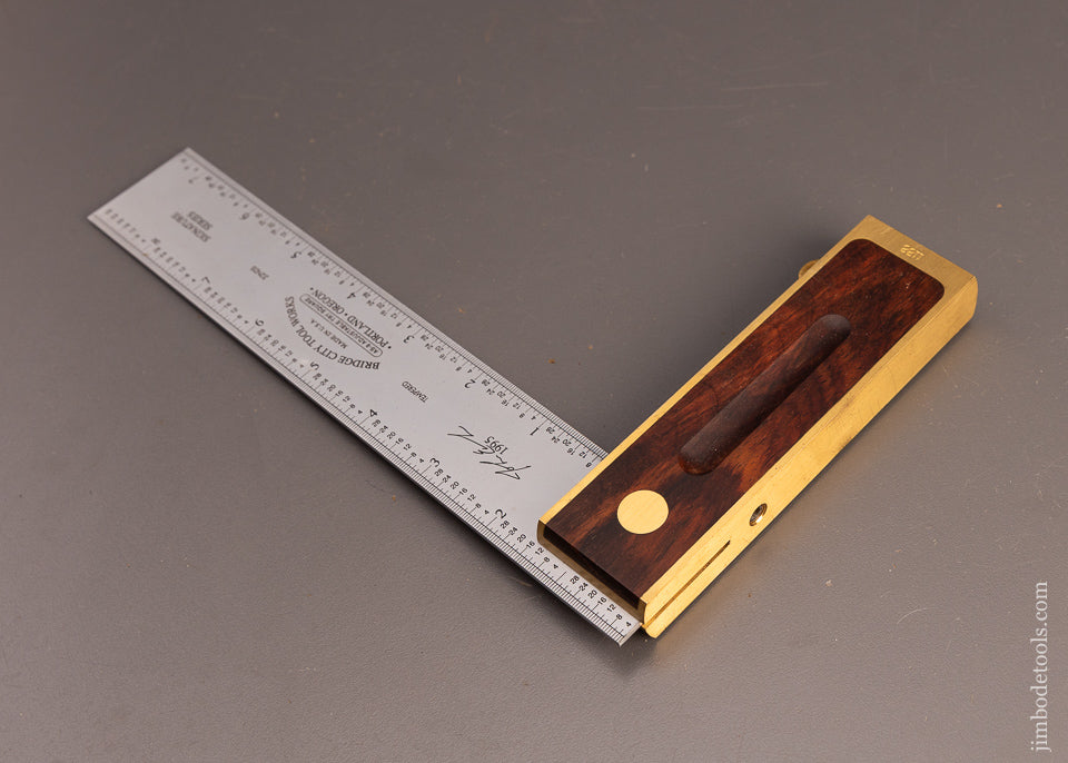 BRIDGE CITY TOOL WORKS AS-9 Rosewood Adjustable Try Square Mint in Original Box - 111090