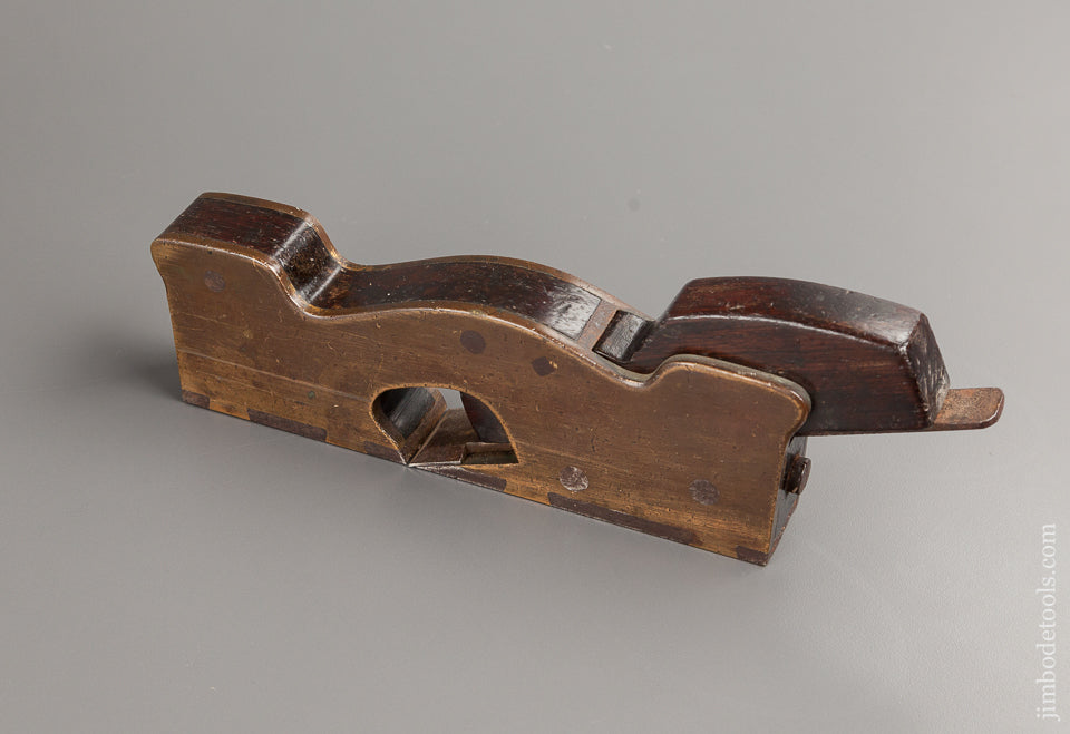Gun Metal Dovetailed to a Steel Sole Rosewood Stuffed Shoulder Plane * 12169