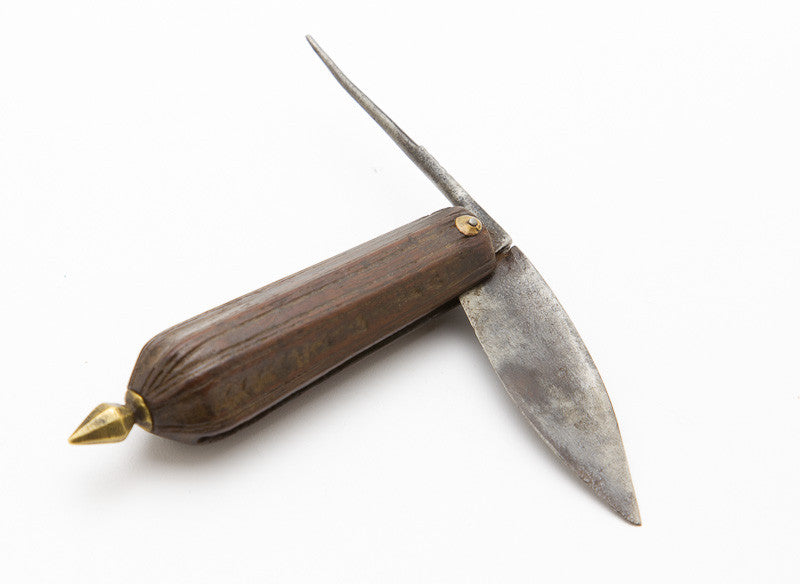 Drop Dead Stunning Fluted Rosewood 18th Century Fishernan's Knife