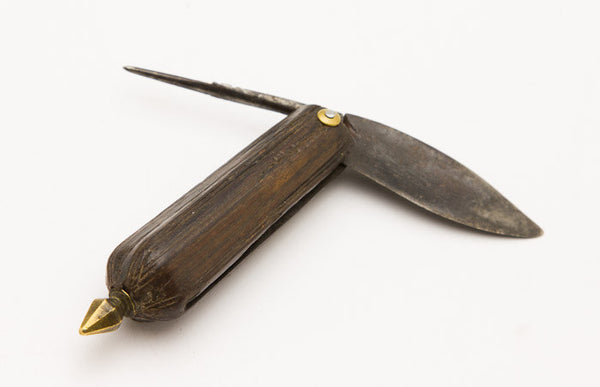Elaborate 18th Century Rosewood Handled Fisherman's Knife