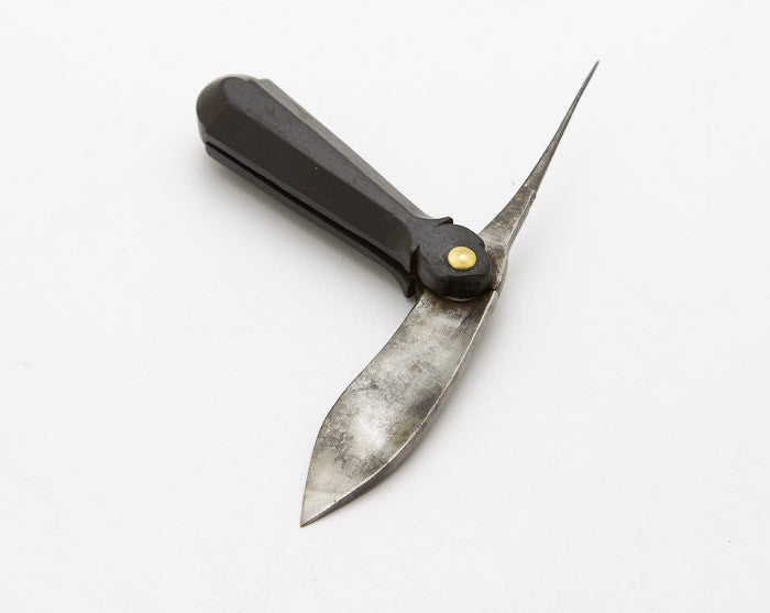 Stunning 18th Century Ebony Handled Fisherman's Knife