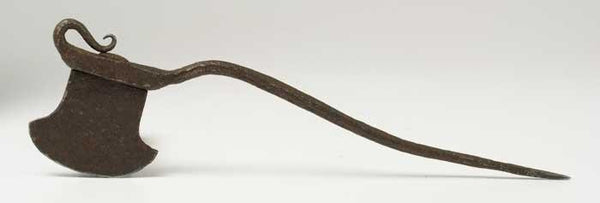 Exquisite Hand Wrought 18th Century Harness Maker's Head Knife and Awl - w9052
