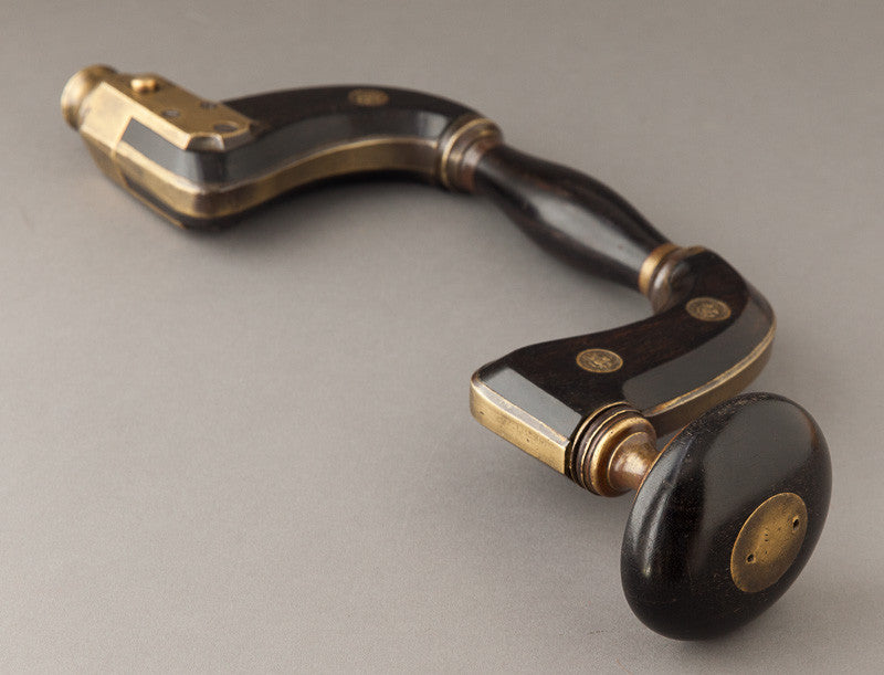 Rare SIMS PATENT Brass-Framed Ebony Brace 