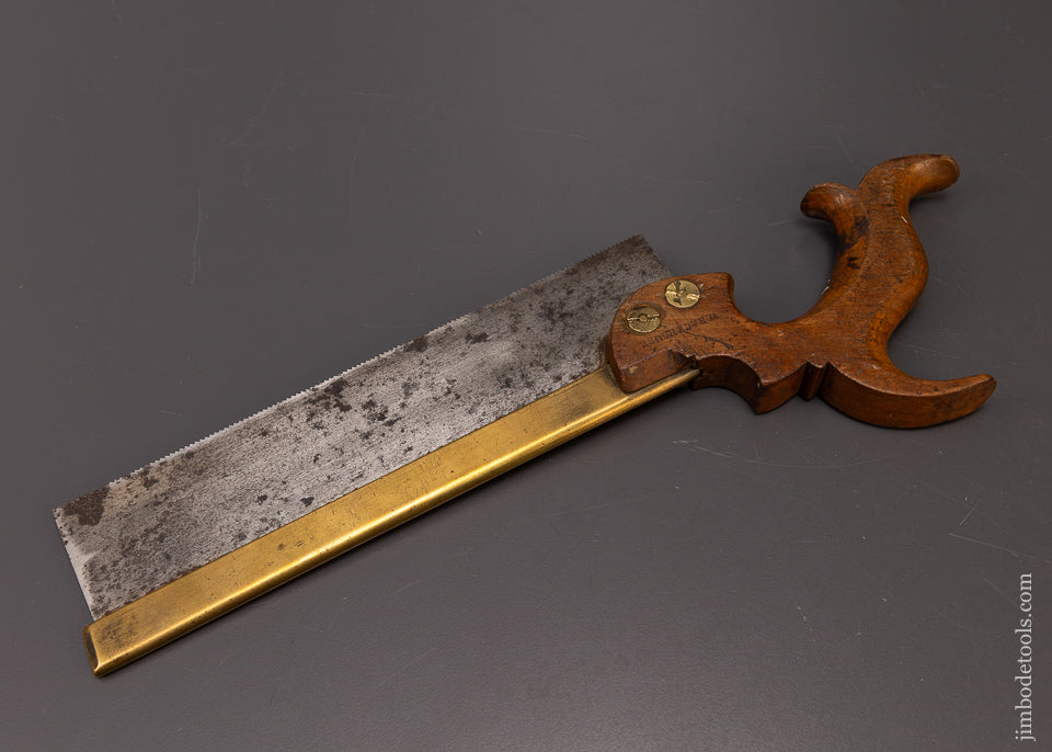 Fine MOSES EADON Brass Back Dovetail Saw - 107957