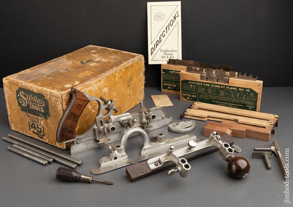 STANLEY No. 45 Combination Plane 100% COMPLETE in Original Box SWEETHEART - 91546
