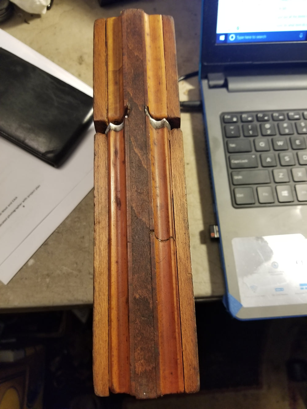 Dual Full Boxed Right and Left 3/8 inch Side Bead Molding Planes by J.R. TOLMAN HANOVER MASS. Circa 1849-60 GOOD - 70407R